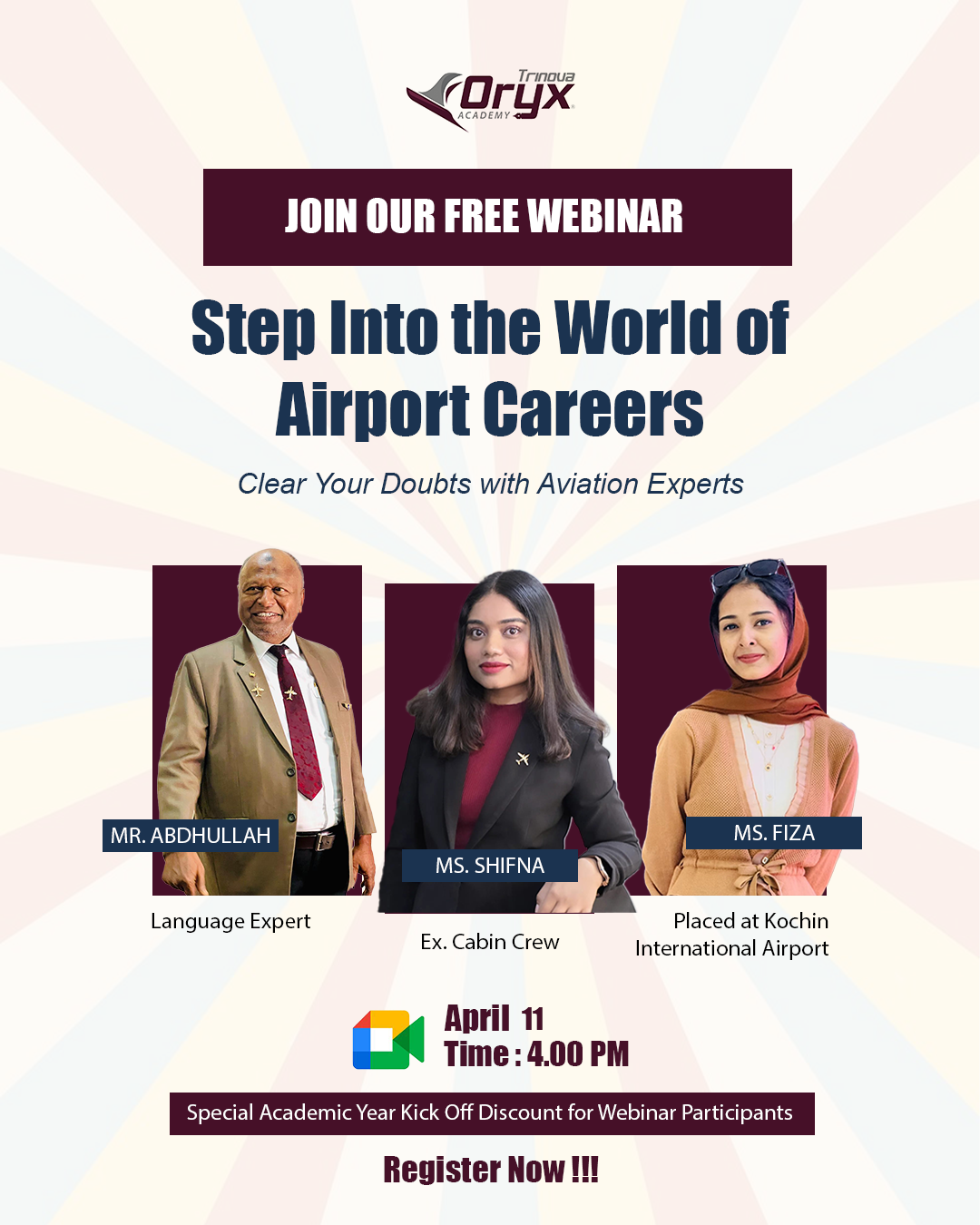 Free Webinar : Step Into the World of Airport Careers